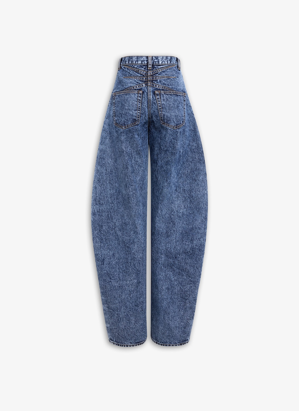 HIGH WAISTED ROUND JEANS ALAÏA LIGHT BLUE HIGH WAISTED ROUND JEANS